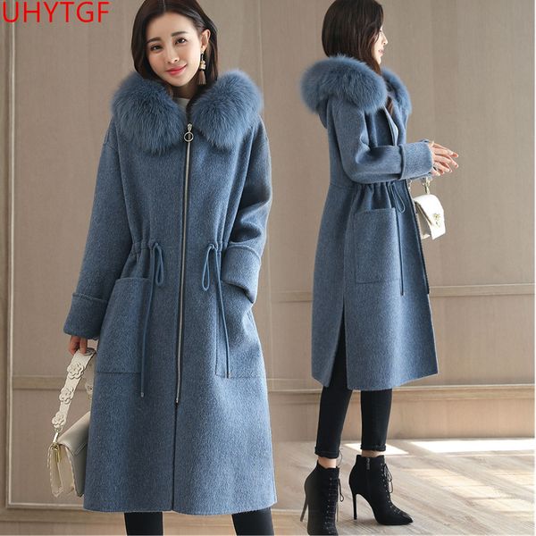 new winter coat ladies fur collar jacket slim warm women's cashmere coat large size elegant women coats hooded woolen 729, Black
new winter coat ladies fur collar jacket slim warm women's cashmere coat large size elegant women coats hooded woolen 729, Black