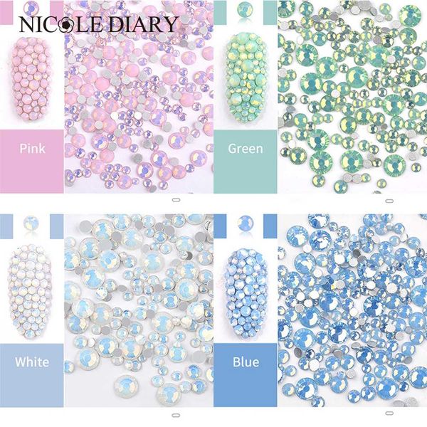 1 bag mixed size opal jelly nail art rhinestones ab color flat back nail design tips diy manicure 3d art decoration, Silver;gold
1 bag mixed size opal jelly nail art rhinestones ab color flat back nail design tips diy manicure 3d art decoration, Silver;gold