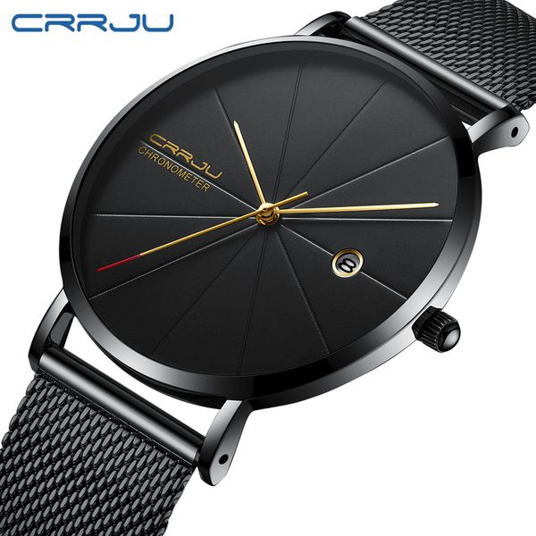 crrju men fashion business stainless steel strap sport analog quartz wrist watch luxury simple style design watches male clock, Slivery;brown
crrju men fashion business stainless steel strap sport analog quartz wrist watch luxury simple style design watches male clock, Slivery;brown
