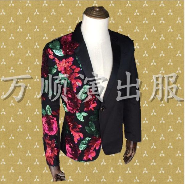 2018 men's stereoscopic embroidered sequined suit men's stage chorus costumes s-6xl customized stage costumes, White;black
2018 men's stereoscopic embroidered sequined suit men's stage chorus costumes s-6xl customized stage costumes, White;black