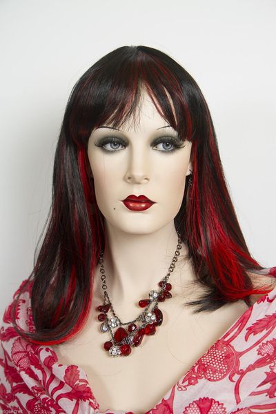 fashion long cosplay women's dark red wavy hair wigs, Black;brown 
fashion long cosplay women's dark red wavy hair wigs, Black;brown