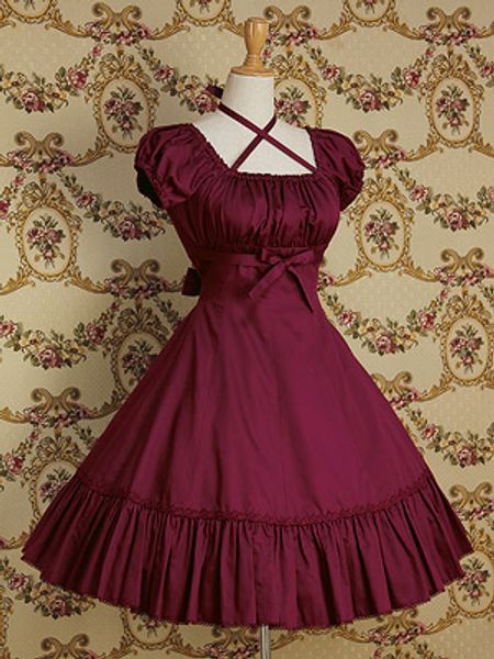 customized 2018 summer square collar short puff sleeve lolita dresses halloween gothic bow women's clothing, Black;red
customized 2018 summer square collar short puff sleeve lolita dresses halloween gothic bow women's clothing, Black;red