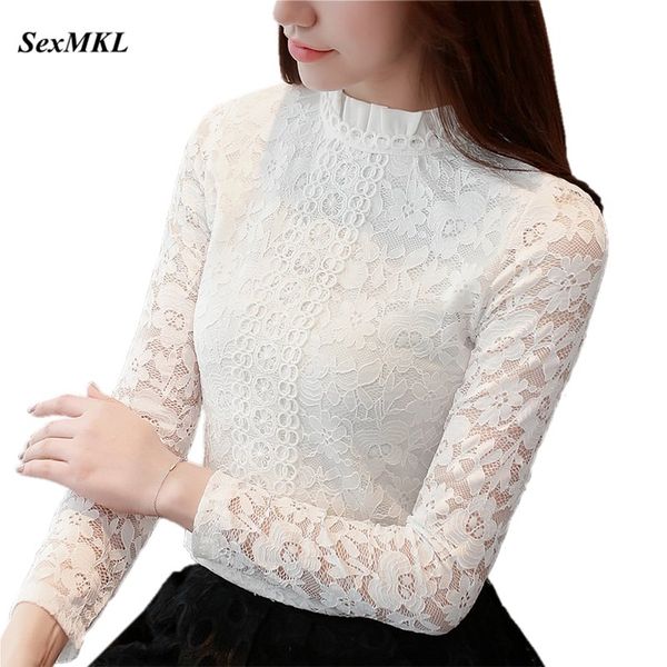 sexmkl 2018 white lace blouse long sleeve hollow out autumn blouses korean fashion clothing ladies office shirt female
sexmkl 2018 white lace blouse long sleeve hollow out autumn blouses korean fashion clothing ladies office shirt female