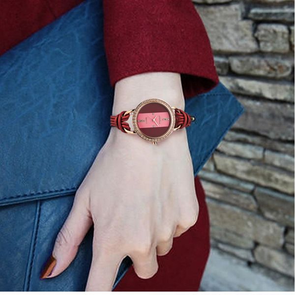 melissa luxury women crystals watches genuine leather quartz wrist watch weaving leather thin watch feminino montre reloj f12220, Slivery;brown
melissa luxury women crystals watches genuine leather quartz wrist watch weaving leather thin watch feminino montre reloj f12220, Slivery;brown