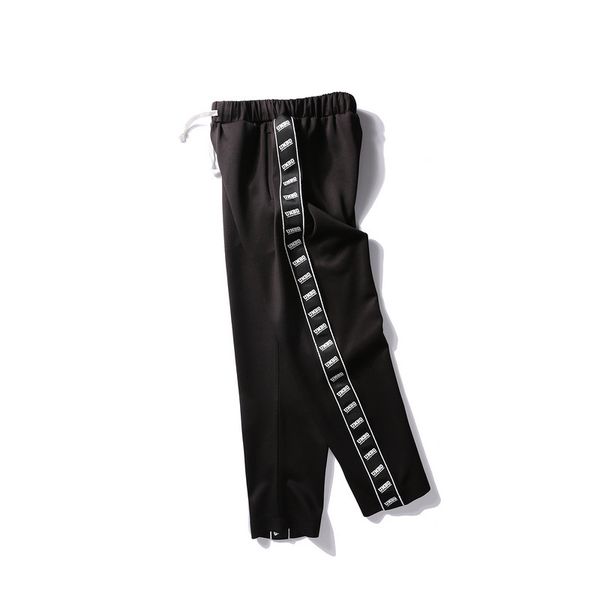 hiphop street casual pants mens loose straight dancing pants women sports jogger trousers, Black
