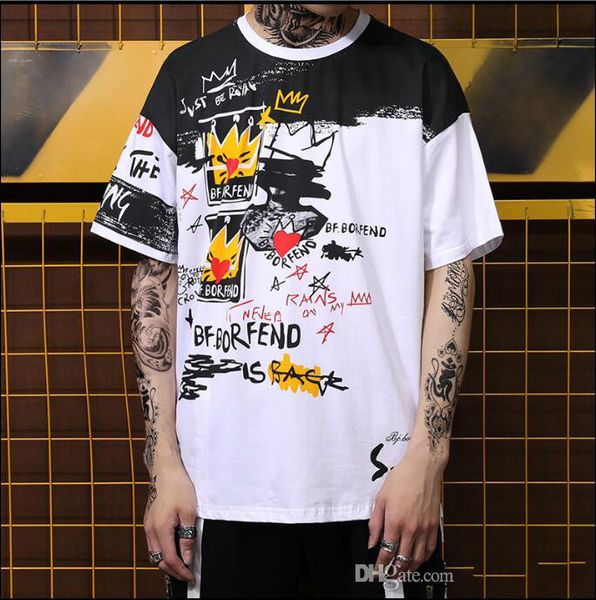 European and American street tide brand men and women loose short-sleeved T-shirt hiphop graffiti printing short t hip-hop rap half-sleeved
European and American street tide brand men and women loose short-sleeved T-shirt hiphop graffiti printing short t hip-hop rap half-sleeved