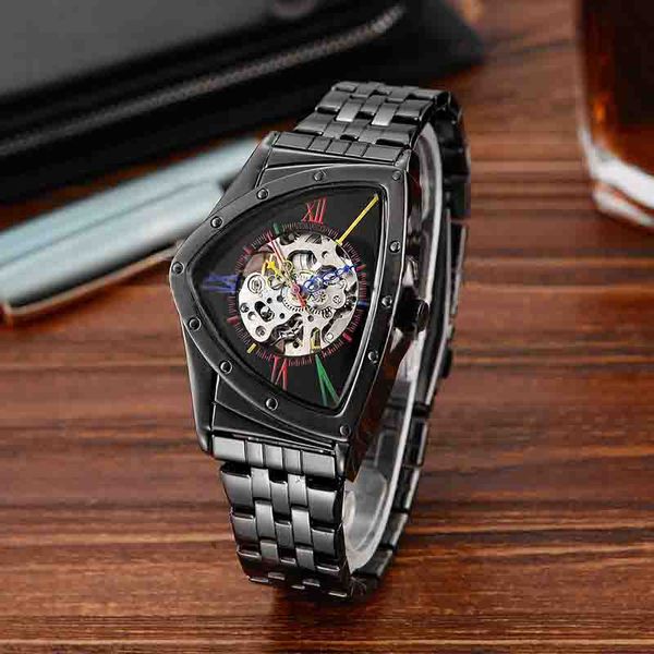 new men fashion casual hollow personality triangle pointer waterproof student color dial luxury dress features mechanical watches, Slivery;brown
new men fashion casual hollow personality triangle pointer waterproof student color dial luxury dress features mechanical watches, Slivery;brown