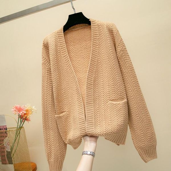 2018 for girl casual knitted sweater autumn korean women slim solid color pocket design cardigan khaki white blue brown, White;black
2018 for girl casual knitted sweater autumn korean women slim solid color pocket design cardigan khaki white blue brown, White;black