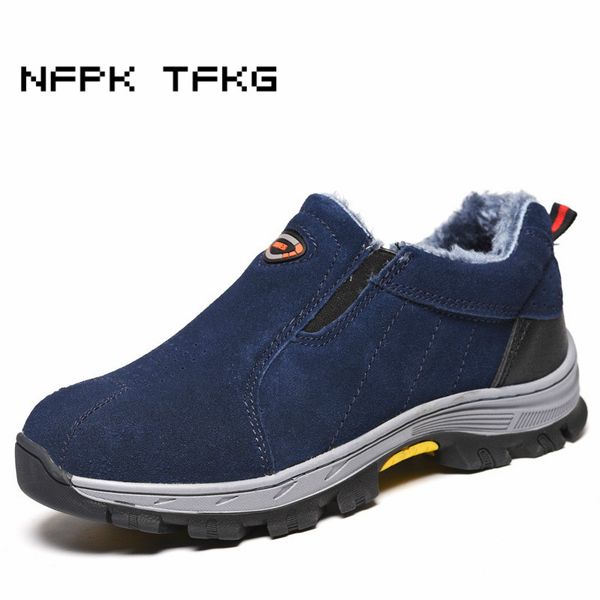 men's casual plus size steel toe caps working safety warm fur cotton shoes winter plush cow suede leather security boots protect, Black
men's casual plus size steel toe caps working safety warm fur cotton shoes winter plush cow suede leather security boots protect, Black
