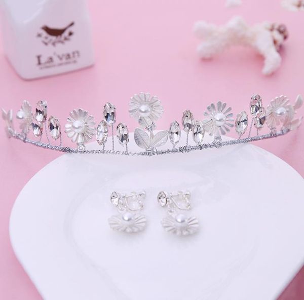 bridal crown earrings set hand crown wedding accessories two sets of wedding accessories, Silver
bridal crown earrings set hand crown wedding accessories two sets of wedding accessories, Silver