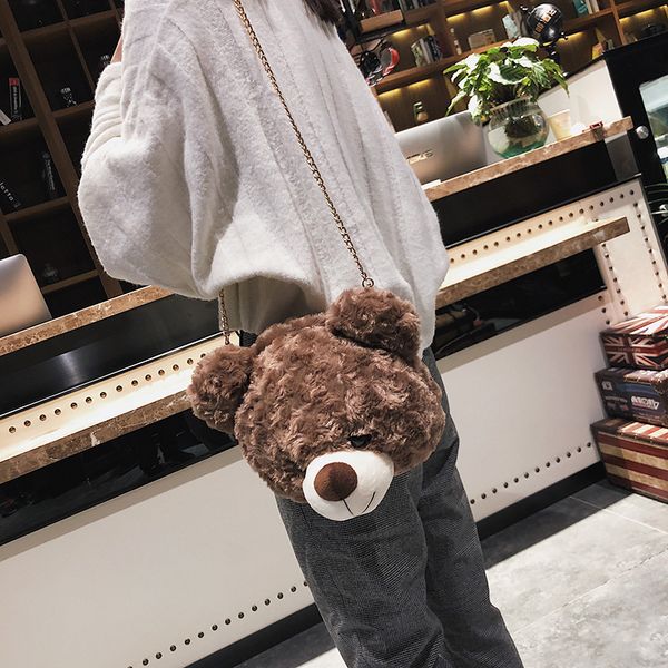 Lovely Cartoon Winter Design Faux Fur Female Messenger Handbag Teddy Bear Head Women Shoulder Bag For Girl Kid Gift Cute Toy Bag
Lovely Cartoon Winter Design Faux Fur Female Messenger Handbag Teddy Bear Head Women Shoulder Bag For Girl Kid Gift Cute Toy Bag