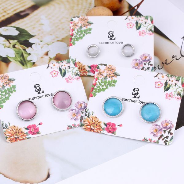 fashion 3color silver plating stainless steel metal opal stud earrings jewelry for women girl cute earring simple accessories wholesale, Golden;silver
fashion 3color silver plating stainless steel metal opal stud earrings jewelry for women girl cute earring simple accessories wholesale, Golden;silver