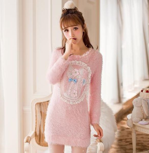princess sweet sweater lolita candy rain new winter women pullovers long sleeve knitted women mohair sweater sueter gifts, Black;red
princess sweet sweater lolita candy rain new winter women pullovers long sleeve knitted women mohair sweater sueter gifts, Black;red