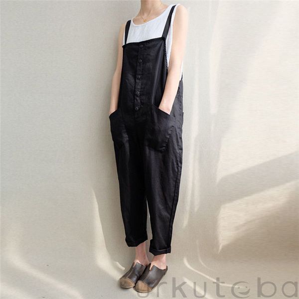 women summer clothes sleeveless casual loose linen pants cotton jumpsuit strappy harem trousers overalls regular size solid, Black;white
women summer clothes sleeveless casual loose linen pants cotton jumpsuit strappy harem trousers overalls regular size solid, Black;white