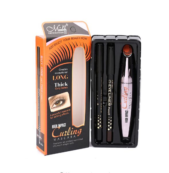 1set m.n menow thick mascara set with gift two pencil black / brown combination natural curly lasting mascara
1set m.n menow thick mascara set with gift two pencil black / brown combination natural curly lasting mascara