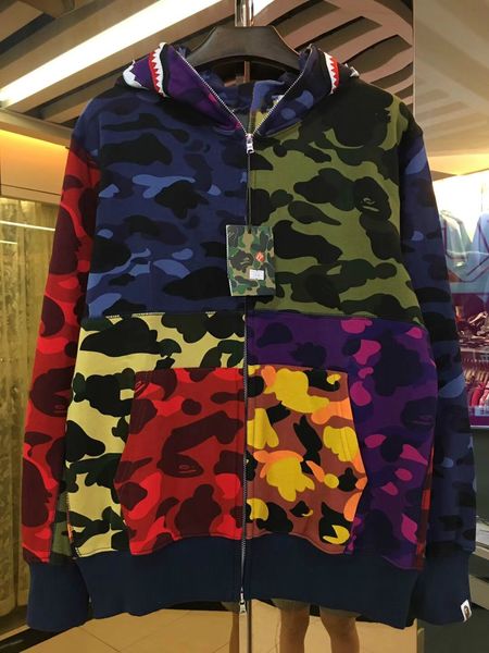 2018 new fa hion vetement hooded weater hirt camouflage color matching hooded men and women jacket, Black
2018 new fa hion vetement hooded weater hirt camouflage color matching hooded men and women jacket, Black