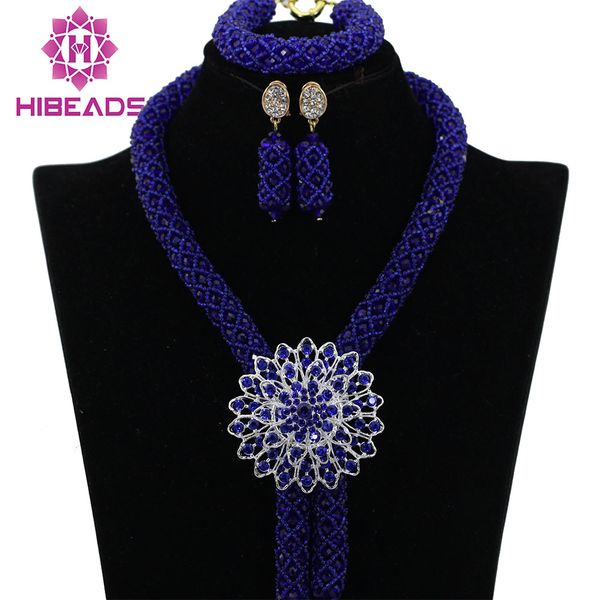 royal blue crystal nigerian wedding party beads statement necklaces african jewelry sets lace jewellery abk749, Silver
royal blue crystal nigerian wedding party beads statement necklaces african jewelry sets lace jewellery abk749, Silver
