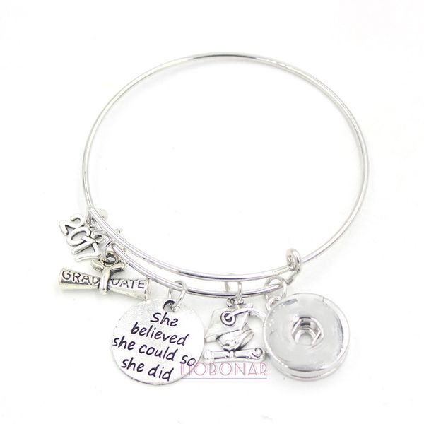 wholesale snap jewelry 2017 graduation charm bracelet expandable wire bangle adjustable snap button bracelets for college graduation gifts, Golden;silver
wholesale snap jewelry 2017 graduation charm bracelet expandable wire bangle adjustable snap button bracelets for college graduation gifts, Golden;silver