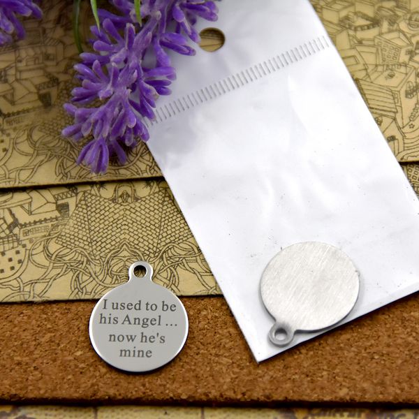 40pcs--"i used to behis angel...now he's mine"stainless steel charms more style for choosing diy charms pendants for necklace, Bronze;silver
40pcs--"i used to behis angel...now he's mine"stainless steel charms more style for choosing diy charms pendants for necklace, Bronze;silver