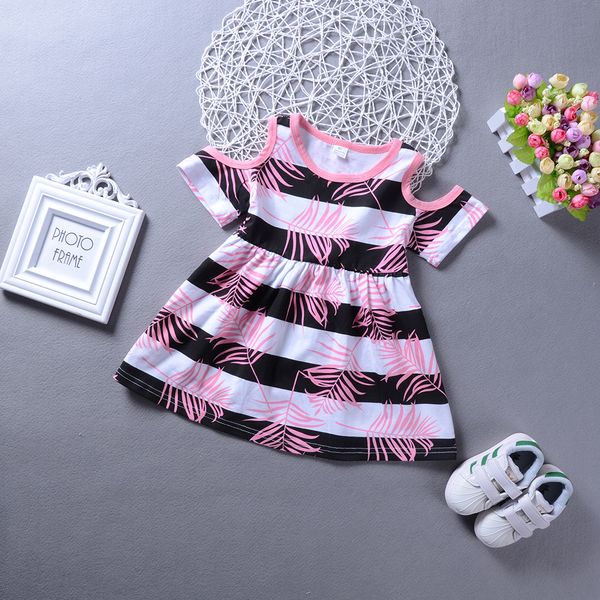 baby girl clothes 2018 new kids cold shoulder floral summer dress leaves short sleeve round neck striped outfit casual cotton girls dresses, Red;yellow
baby girl clothes 2018 new kids cold shoulder floral summer dress leaves short sleeve round neck striped outfit casual cotton girls dresses, Red;yellow
