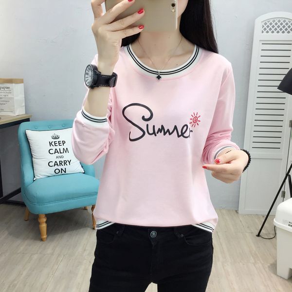 biboyamall 2018 spring fashion womens casual printed long sleeve tshirt ladies korean fashion o neck t shirts, White
biboyamall 2018 spring fashion womens casual printed long sleeve tshirt ladies korean fashion o neck t shirts, White