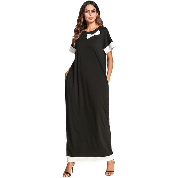 #187072# euramerica muslim women bow tie contrast short sleeve backless muslim robe arabia mujer vestidos fashion muslim dresses vestidos, Red
#187072# euramerica muslim women bow tie contrast short sleeve backless muslim robe arabia mujer vestidos fashion muslim dresses vestidos, Red
