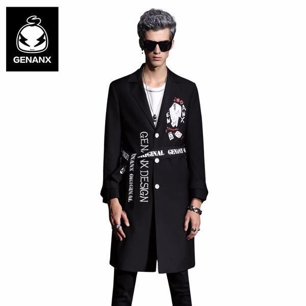 genanx brand black print belt long coat plus size men trench hip hop streetwear korean fashion clothing male szie -xxl, Tan;black
genanx brand black print belt long coat plus size men trench hip hop streetwear korean fashion clothing male szie -xxl, Tan;black