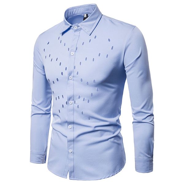 casual men long sleeve shirt fashion hole design fabric soft comfortable men dress slim fit style, White;black
casual men long sleeve shirt fashion hole design fabric soft comfortable men dress slim fit style, White;black