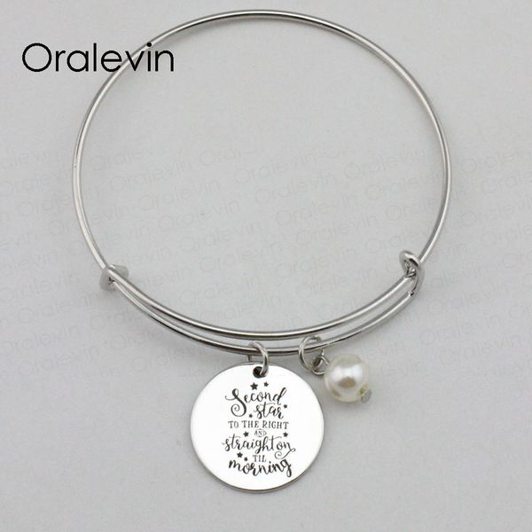 second star to the right and straight on til morning inspirational hand stamped pendant bracelet jewelry,10pcs/lot, #ln2281b, Black
second star to the right and straight on til morning inspirational hand stamped pendant bracelet jewelry,10pcs/lot, #ln2281b, Black