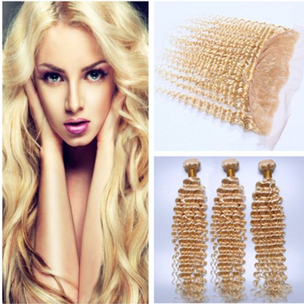 deep wave #613 blonde peruvian virgin hair wefts extensions with frontal blonde 13x4 full lace frontal closure with weave bundles, Black;brown
deep wave #613 blonde peruvian virgin hair wefts extensions with frontal blonde 13x4 full lace frontal closure with weave bundles, Black;brown