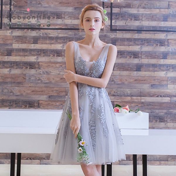 tulle mini lace short homecoming dresses appliques v neck ball gown lace-up grade formal dresses, Blue;red
tulle mini lace short homecoming dresses appliques v neck ball gown lace-up grade formal dresses, Blue;red
