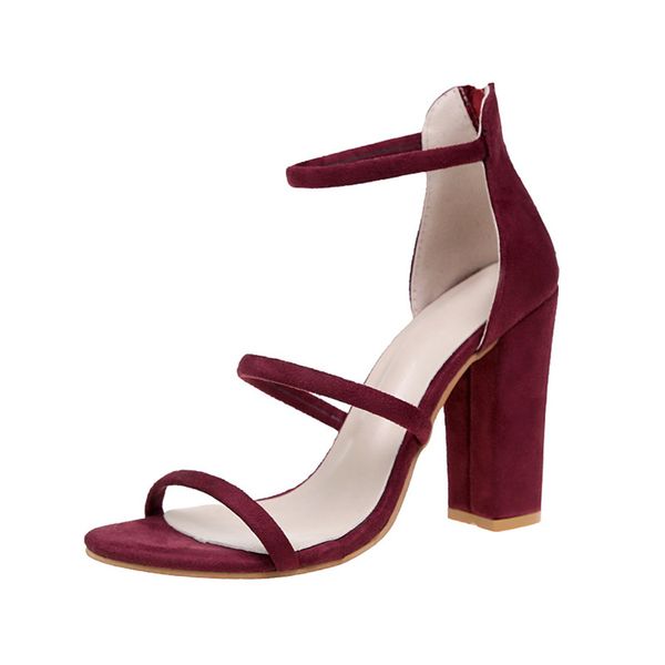 2018 spring and summer europe and the united states cross-border trade explosion large size women's coarse heel sandals, Black
2018 spring and summer europe and the united states cross-border trade explosion large size women's coarse heel sandals, Black
