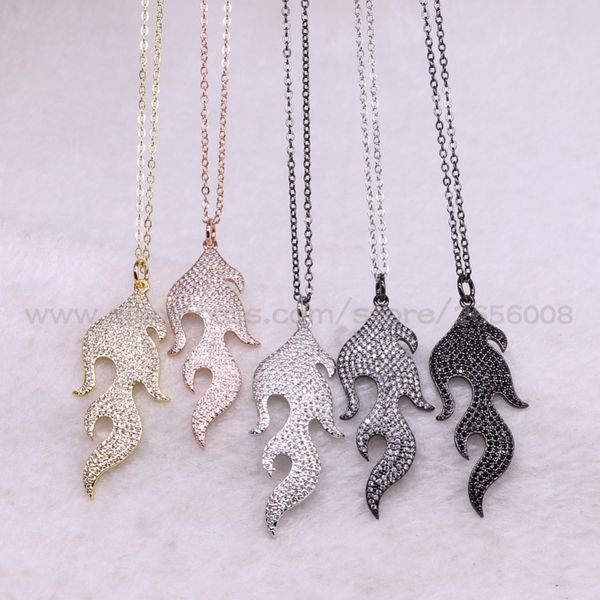 micro pave zircon flame pendant necklace mix color metal pendant 18'' necklace slim chain 3473, Silver
micro pave zircon flame pendant necklace mix color metal pendant 18'' necklace slim chain 3473, Silver