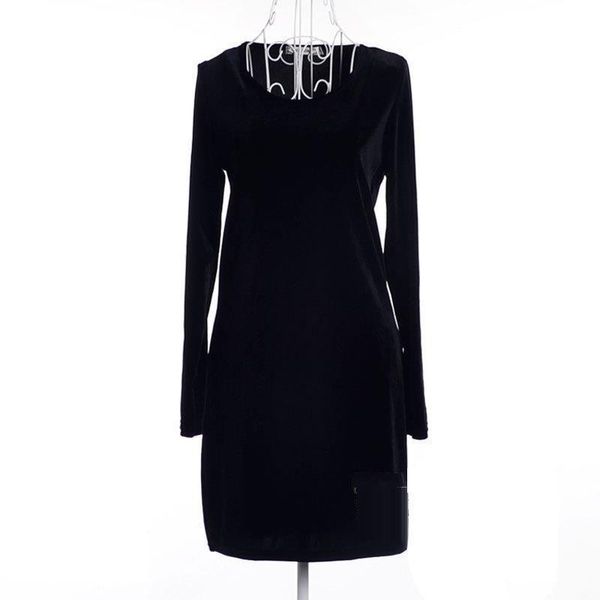 2018 new spring fashion women dress velvet full long sleeves empire o-neck cute comfortable a-line solid slim black dress, Black;gray
2018 new spring fashion women dress velvet full long sleeves empire o-neck cute comfortable a-line solid slim black dress, Black;gray
