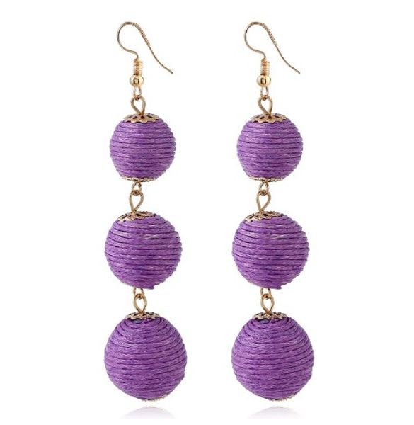 jewelry earrings bohemian long tassel women earrings handmade waterproof wax thread ball gold alloy fringe drop dangle stud earrings, Silver
jewelry earrings bohemian long tassel women earrings handmade waterproof wax thread ball gold alloy fringe drop dangle stud earrings, Silver