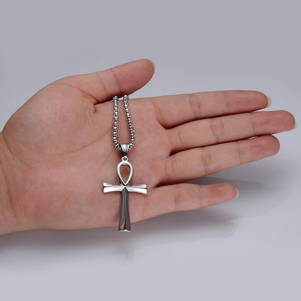 pendant necklaces gift stainless steel egyptian ankh cross for men jewelry gold-color the cross of life amulet key charms chains, Silver
pendant necklaces gift stainless steel egyptian ankh cross for men jewelry gold-color the cross of life amulet key charms chains, Silver