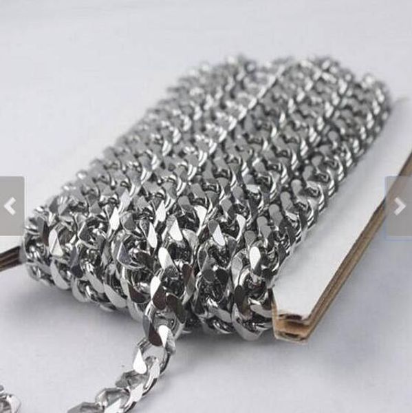 10meter lot 5mm/8mm sale in bulk jewelry making lot meters stainless steel jewelry findings marking curb chain link diy necklace bracelet, Silver
10meter lot 5mm/8mm sale in bulk jewelry making lot meters stainless steel jewelry findings marking curb chain link diy necklace bracelet, Silver