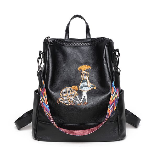 women bag shoulders lovers belt fashion color embroidery shoulder ' , fashion backpack personality women s trend bag mlsac, Red;black
women bag shoulders lovers belt fashion color embroidery shoulder ' , fashion backpack personality women s trend bag mlsac, Red;black