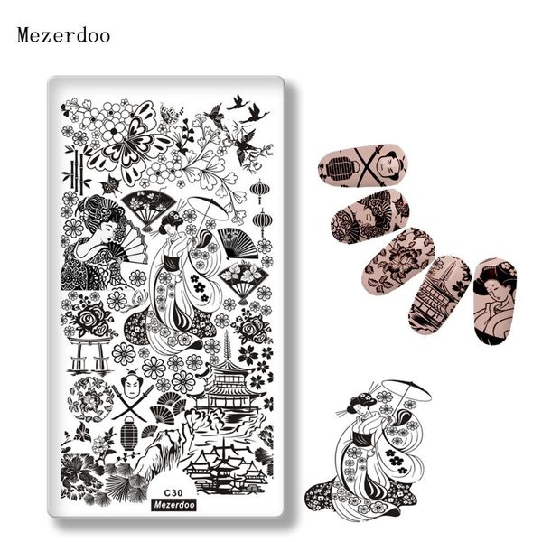 japanese series nail template petty girl warrior fashion style stamping plate cherry butterfly pattern fan design stencil c30, White
japanese series nail template petty girl warrior fashion style stamping plate cherry butterfly pattern fan design stencil c30, White