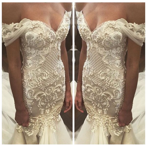 new beautiful mermaid lace appliques slim petite wedding dresses tulle skirt 2021 formal bridal gowns garden pearls beaded custom, White
new beautiful mermaid lace appliques slim petite wedding dresses tulle skirt 2021 formal bridal gowns garden pearls beaded custom, White