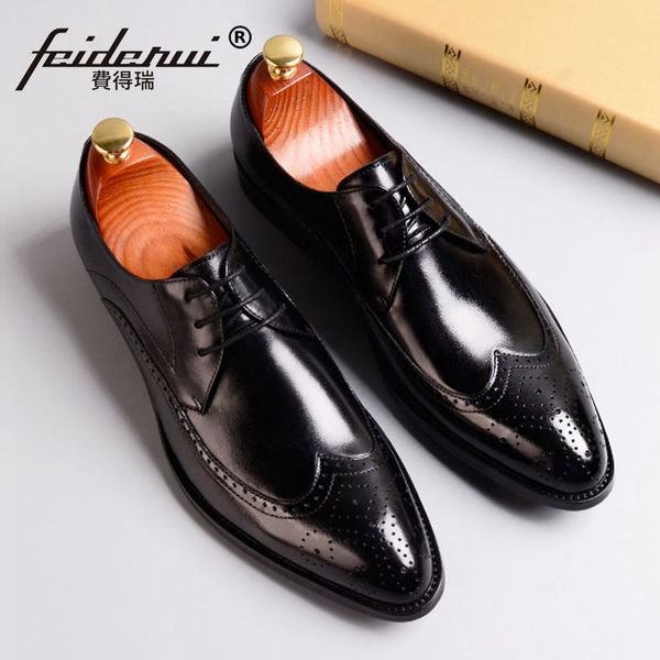 stylish man formal dress wingtip shoes genuine leather handmade flats breathable round toe derby men's brogue footwear ss394, Black
stylish man formal dress wingtip shoes genuine leather handmade flats breathable round toe derby men's brogue footwear ss394, Black