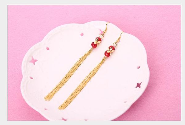 chinese classical bride wedding earrings red female earrings ornaments, Slivery;golden
chinese classical bride wedding earrings red female earrings ornaments, Slivery;golden