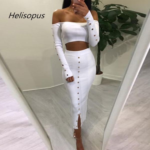 helisopus women off shoulder two-piece set red yellow colors autumn long sleeve crop buttons split dress vestidos, White
helisopus women off shoulder two-piece set red yellow colors autumn long sleeve crop buttons split dress vestidos, White