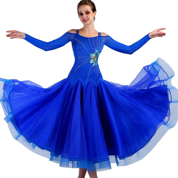 new ballroom dance competition dresses standard dance dresses ballroom waltz dress d0466 blue with long sleeve big sheer hem rhinestones, Black;red
new ballroom dance competition dresses standard dance dresses ballroom waltz dress d0466 blue with long sleeve big sheer hem rhinestones, Black;red