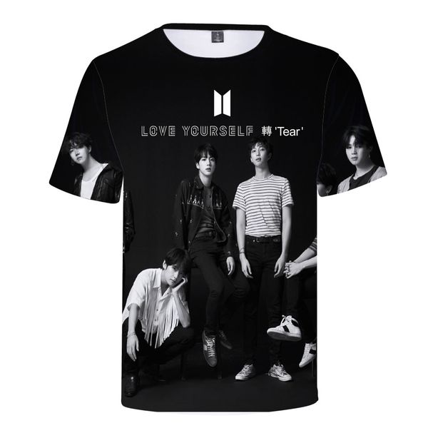 bts new bts love yourself tears 3d printing trend casual men's / women's loose short-sleeved t-shirt q0060-q0064, White
bts new bts love yourself tears 3d printing trend casual men's / women's loose short-sleeved t-shirt q0060-q0064, White