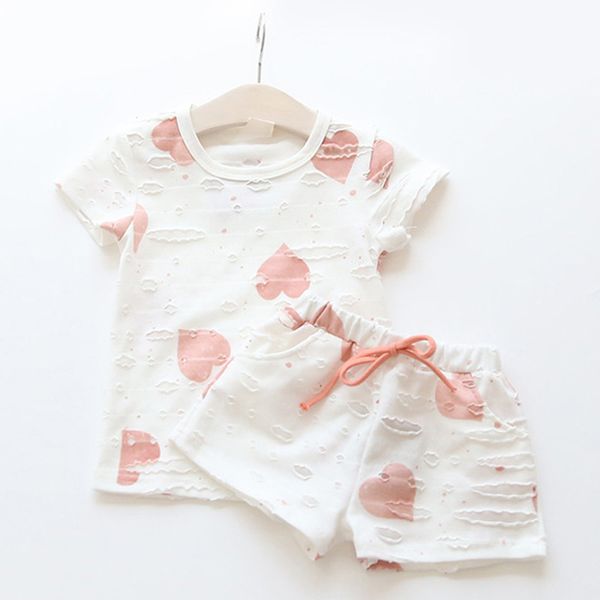 baby girls clothes sets 2018 summer heart printed girl short sleeve shirts + shorts casual kids, White
baby girls clothes sets 2018 summer heart printed girl short sleeve shirts + shorts casual kids, White