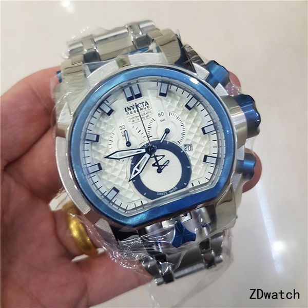 52mm stainless steel case with a flame fusion crystal invicta men's 'reserve' quartz watch, Slivery;brown
52mm stainless steel case with a flame fusion crystal invicta men's 'reserve' quartz watch, Slivery;brown