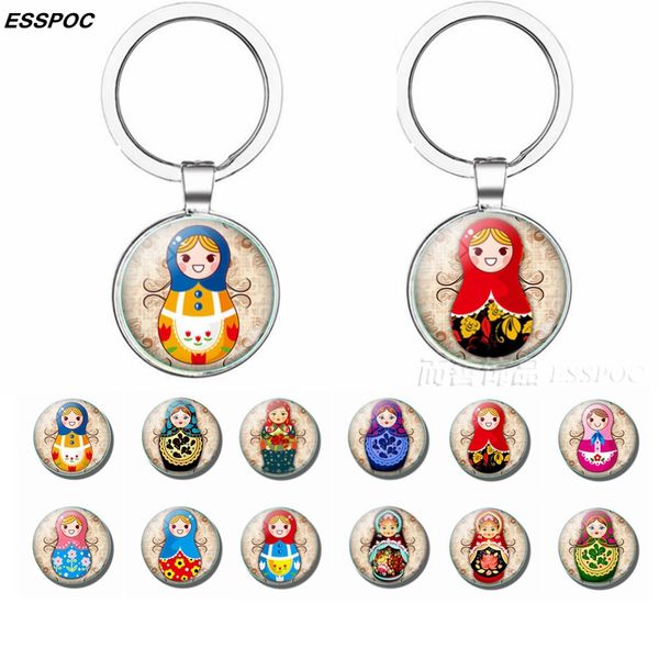 russian sleeve doll keychain cute doll glass cabochon pendant double sides key chain fashion accessories daughter birthday gifts, Silver
russian sleeve doll keychain cute doll glass cabochon pendant double sides key chain fashion accessories daughter birthday gifts, Silver