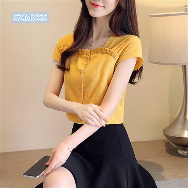 szmxss summer women's chiffon blouse fashion korean version loose short sleeved shirt exposed clavicle womens and blouses, White
szmxss summer women's chiffon blouse fashion korean version loose short sleeved shirt exposed clavicle womens and blouses, White