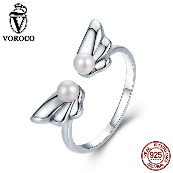 voroco pure 925 sterling silver freshwater pearl elegant wings open rings original design women party jewelry bijoux vsr133, Golden;silver
voroco pure 925 sterling silver freshwater pearl elegant wings open rings original design women party jewelry bijoux vsr133, Golden;silver
